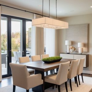 Mesa de Jantar Moderna com 7 Cadeiras