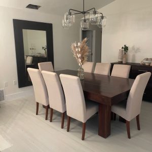 Mesa de Jantar moderna com 8 Cadeiras