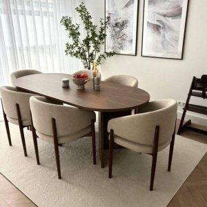 Mesa de Jantar moderna com 6 Cadeiras